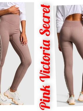 Victoria's Secret PINK Winter SeamlessClassic Fit  High-Waist Taupe Leggings Siz